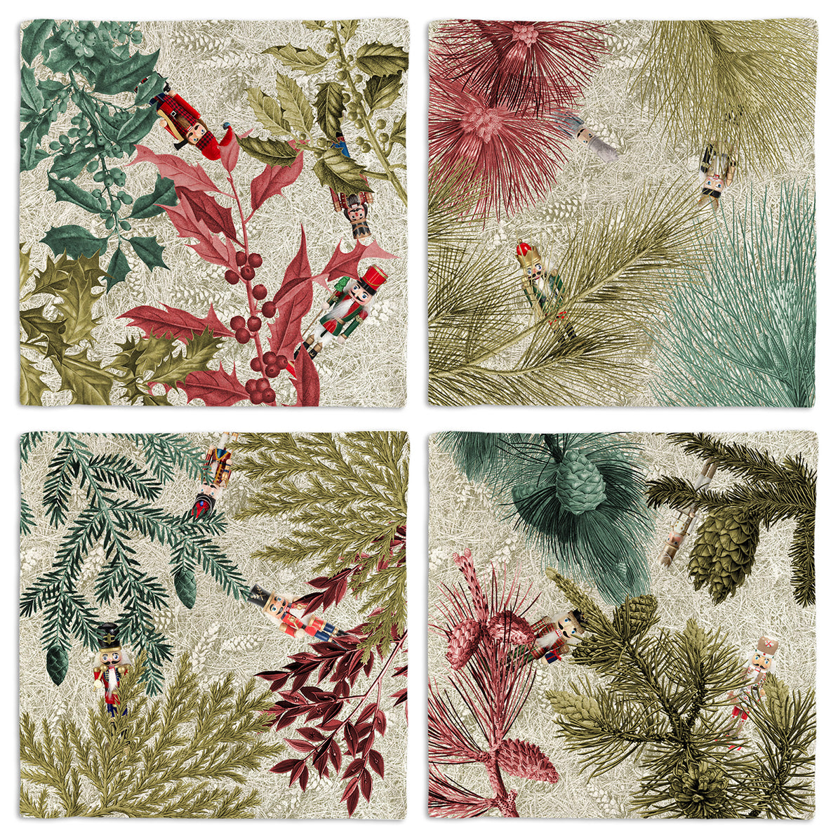 Set of 4 Napkins «Schiaccianoci» 100% Made in Italy