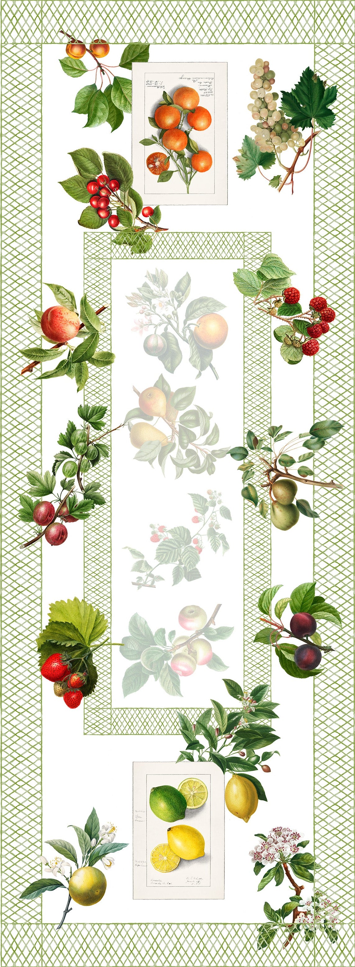 Pure Linen Runner «Summer Fruit» 100% Made in Italy