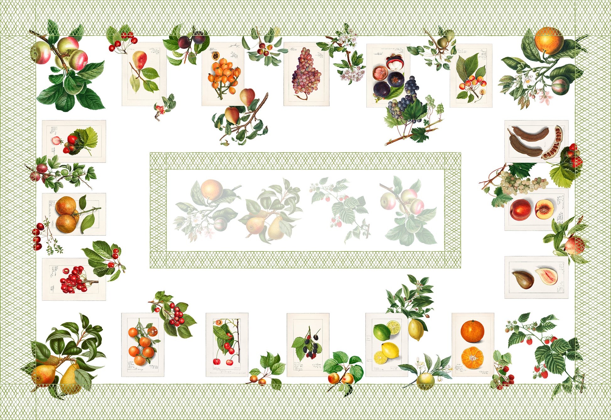 Linen Tablecloth «Summer Fruit», 100% Made in Italy - The Napking