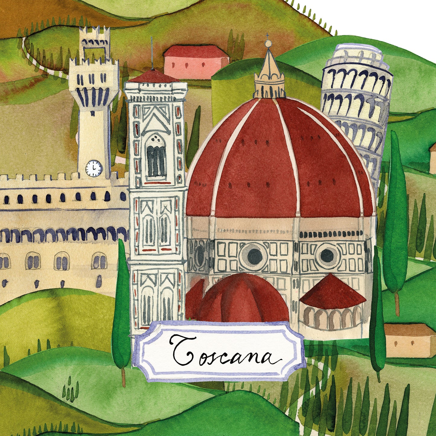 Set Of 4 Napkins «Toscana» 100% Made in Italy