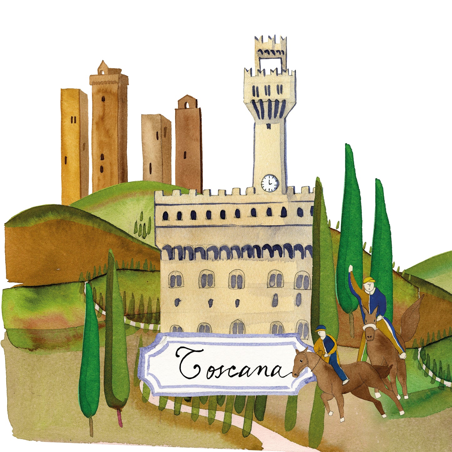 Set Of 4 Napkins «Toscana» 100% Made in Italy