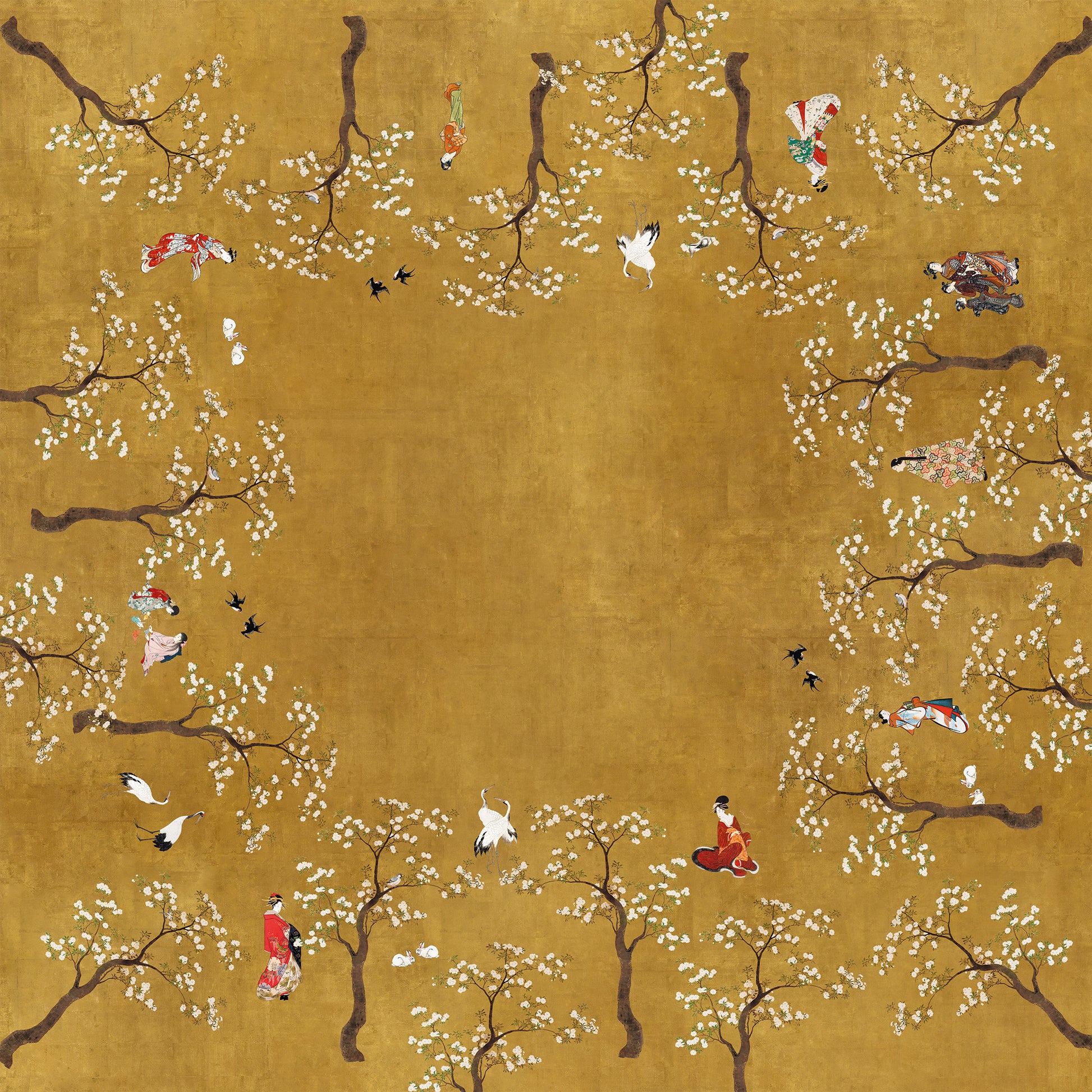 Premium Linen Tablecloth «Ukiyo» 100% Made in Italy - The Napking