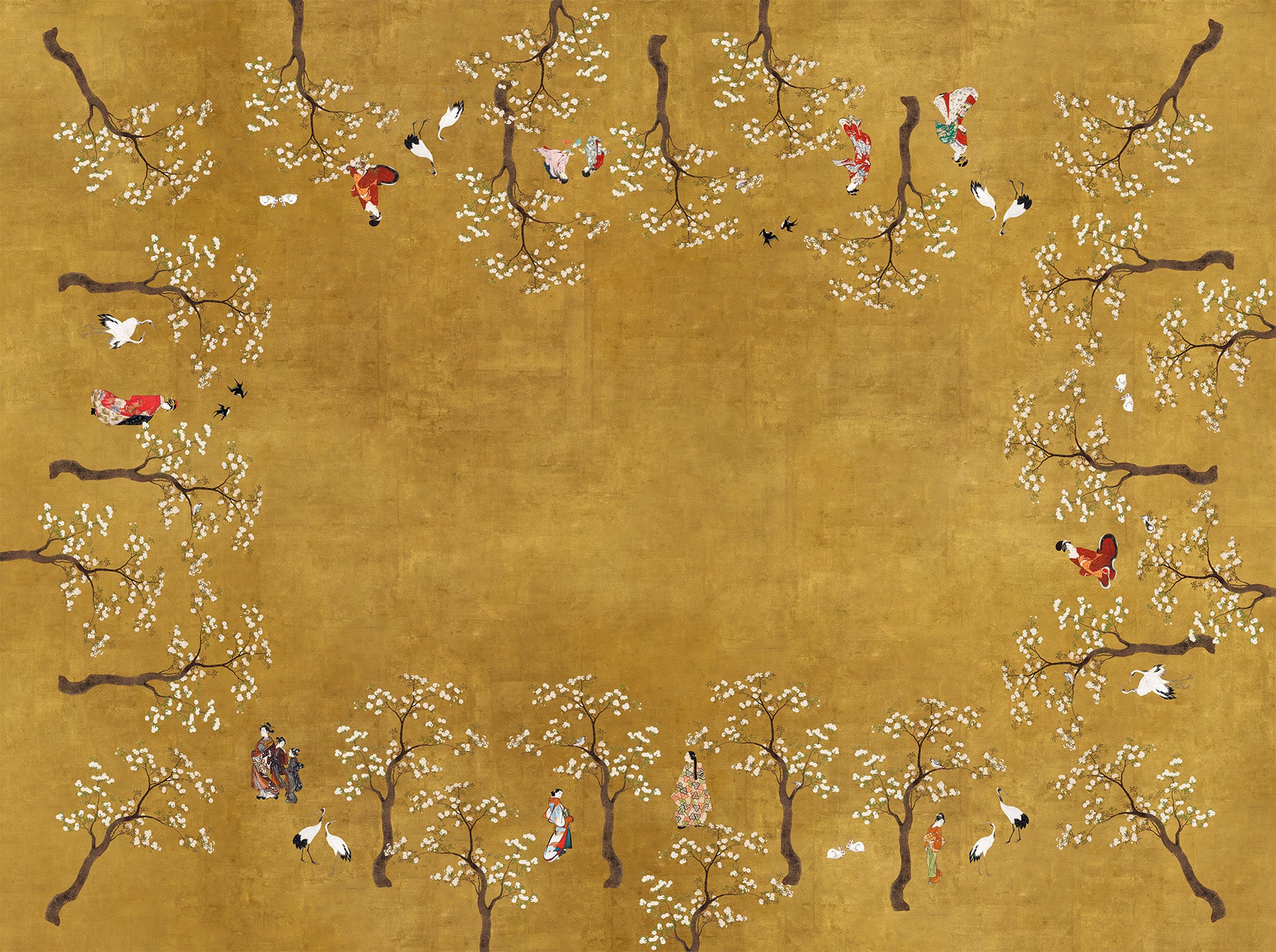 Premium Linen Tablecloth «Ukiyo» 100% Made in Italy - The Napking