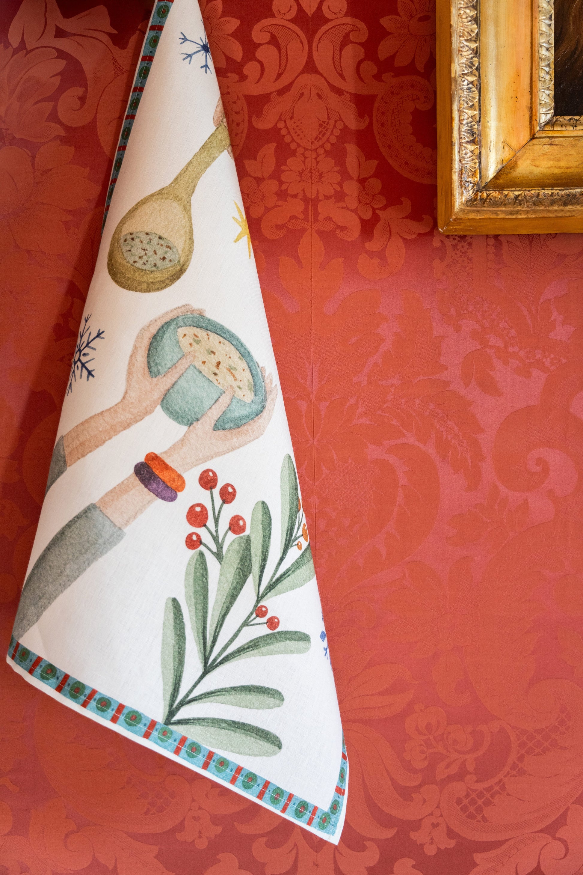 Kitchen Towels Winter Party 100% Made in Italy - The Napking