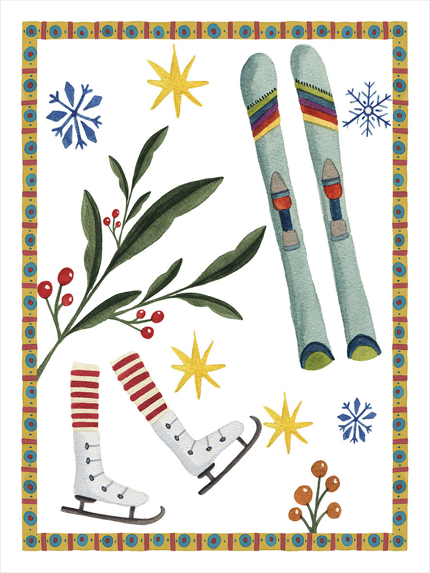 Kitchen Towels Winter Party 100% Made in Italy - The Napking