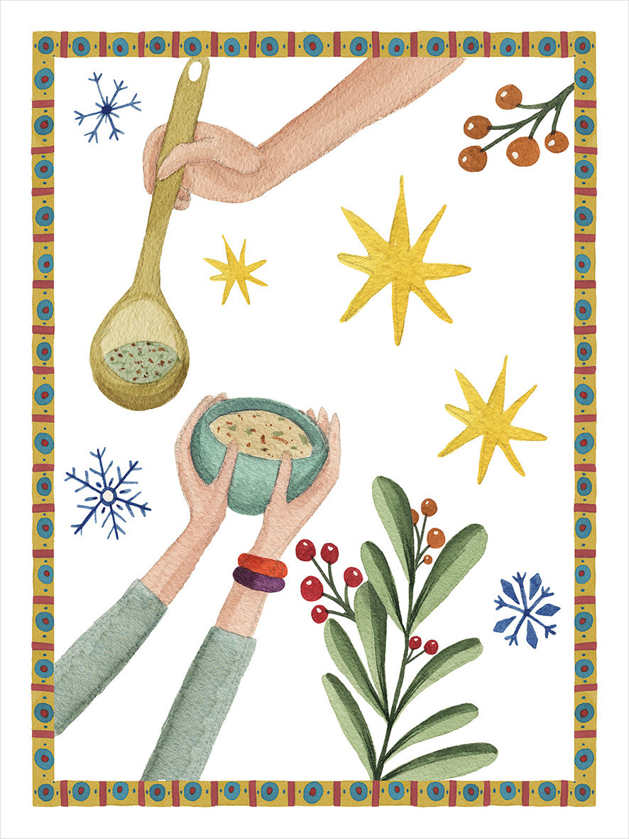 Kitchen Towels Winter Party 100% Made in Italy - The Napking