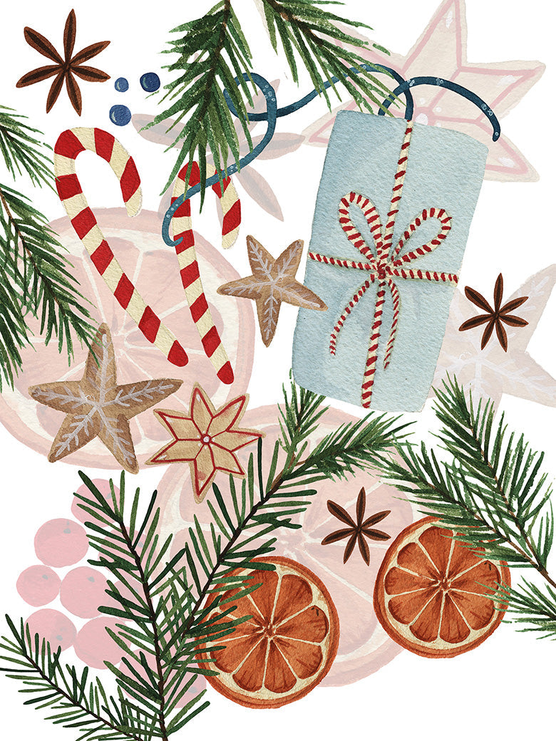 Kitchen Towels Xmas Tea 100% Made in Italy - The Napking