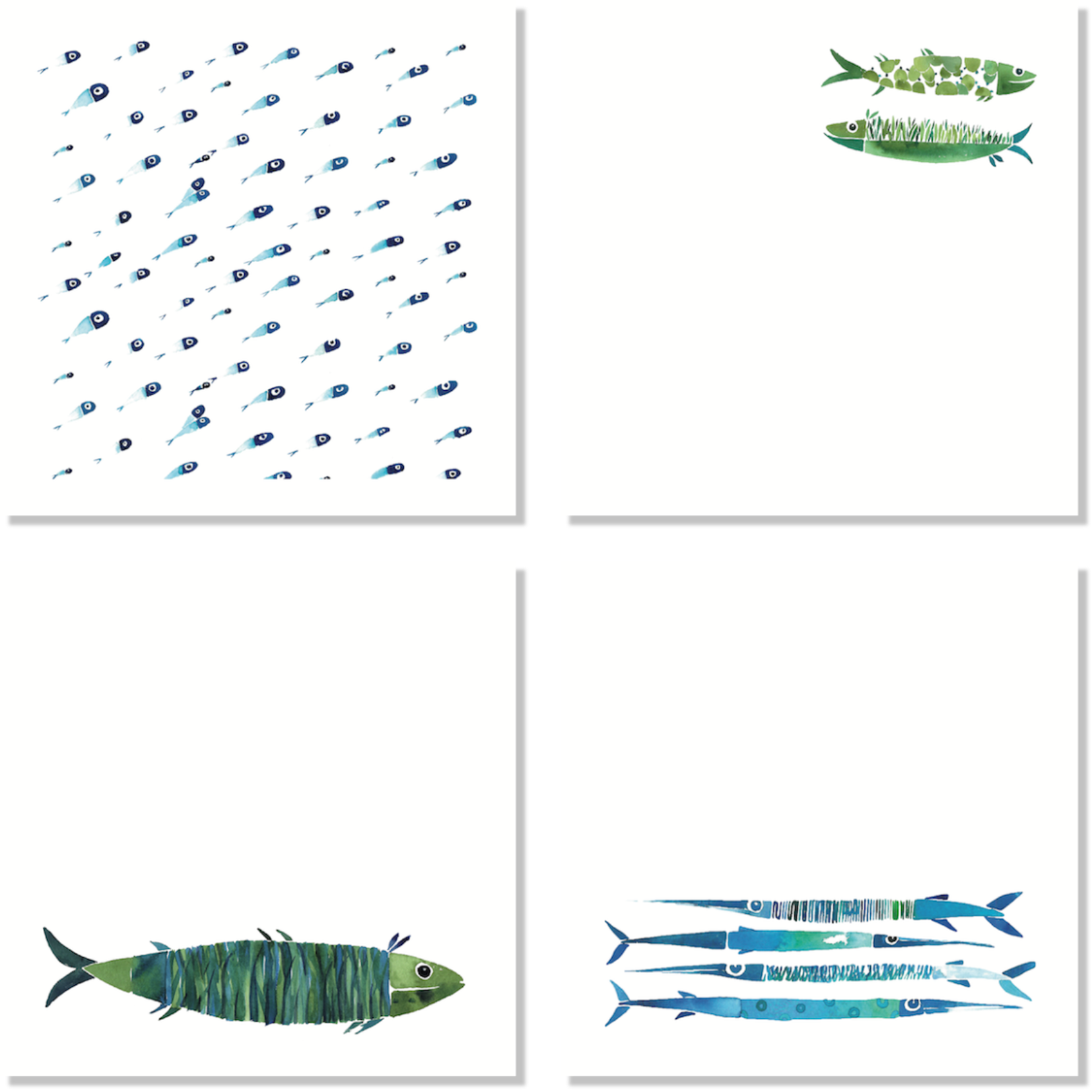 Set of 4 Napkins Aequor 100% Made in Italy - The Napking