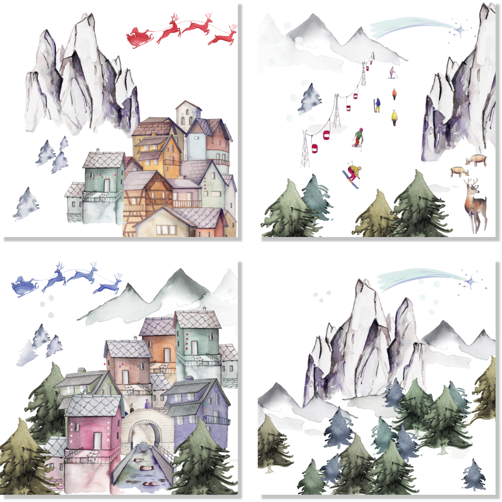 Set of 4 Napkins Alpina - 100% Made in Italy - The Napking