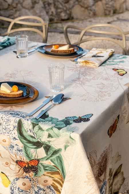 Linen Tablecloths «Piatti» by Vito Nesta 100% Made in Italy - The Napking