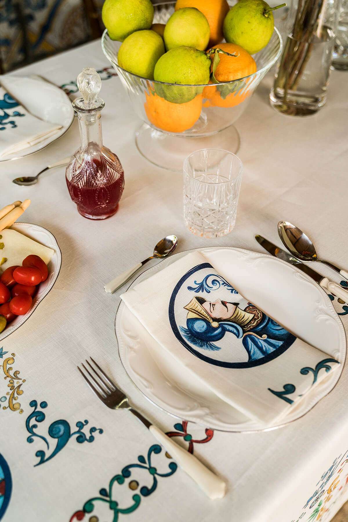 Set of 4 Napkins «Paladini» 100% Made in Italy - The Napking