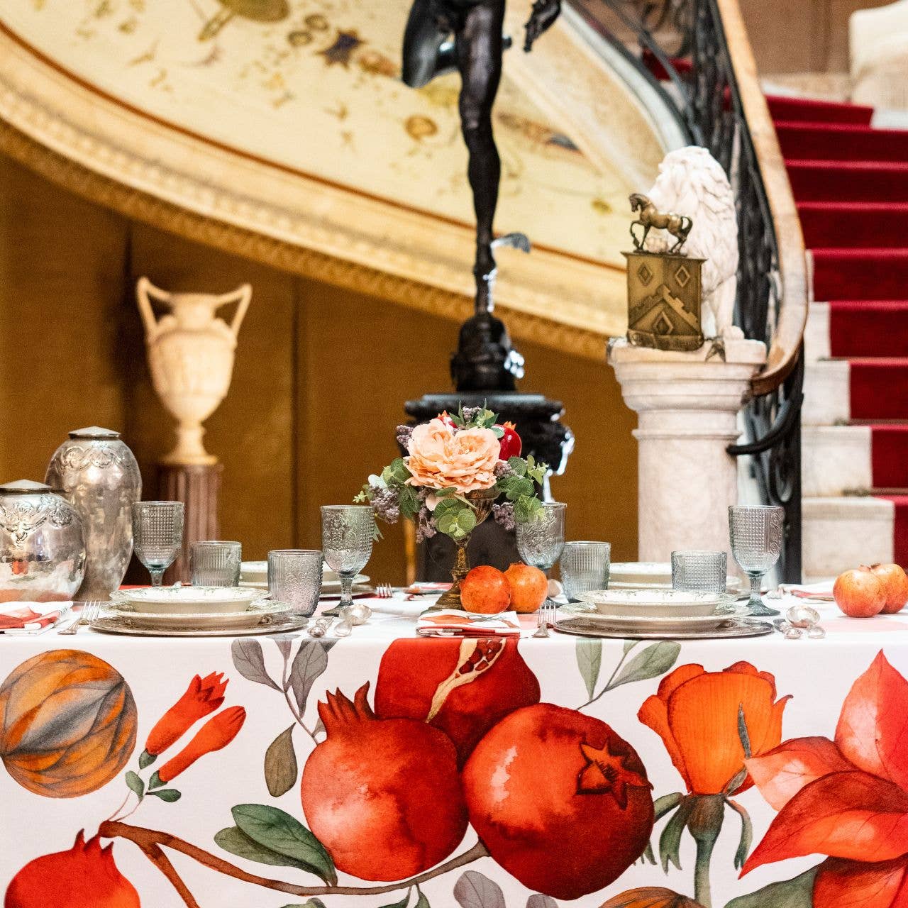 Satin Tablecloths «Grenade»  100% Made in Italy - The Napking