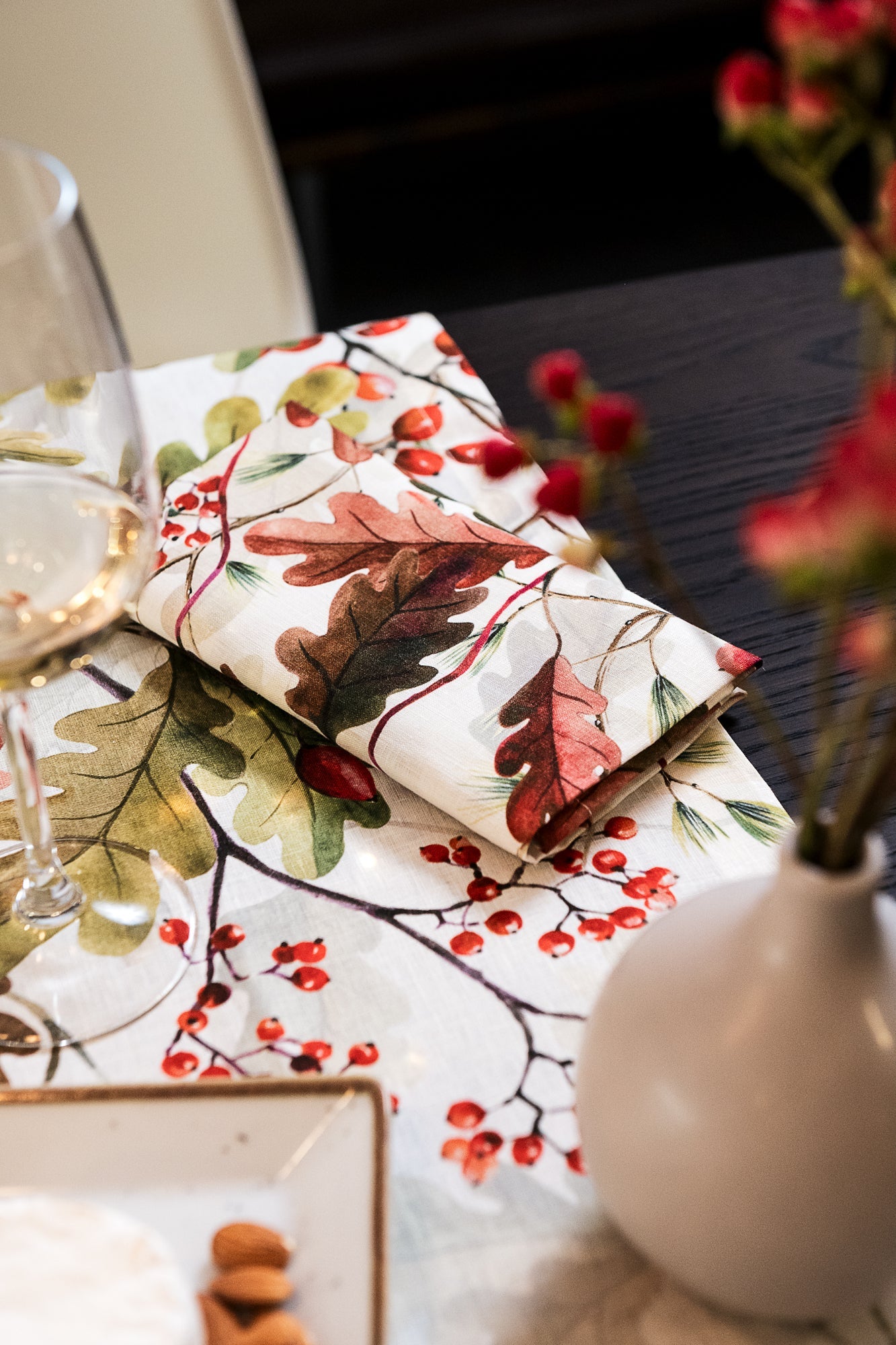 Set Of 4 Napkins Premium Linen «Oak» 100% Made in Italy - The Napking