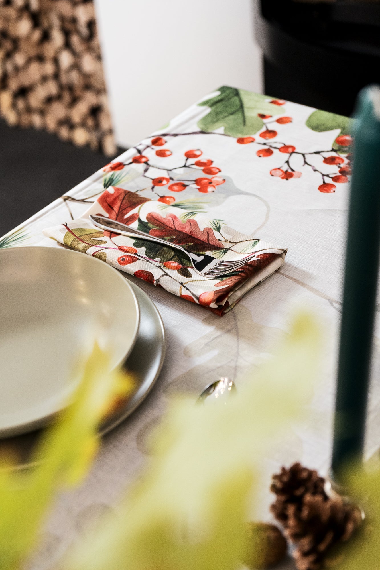 Set Of 4 Napkins Premium Linen «Oak» 100% Made in Italy - The Napking