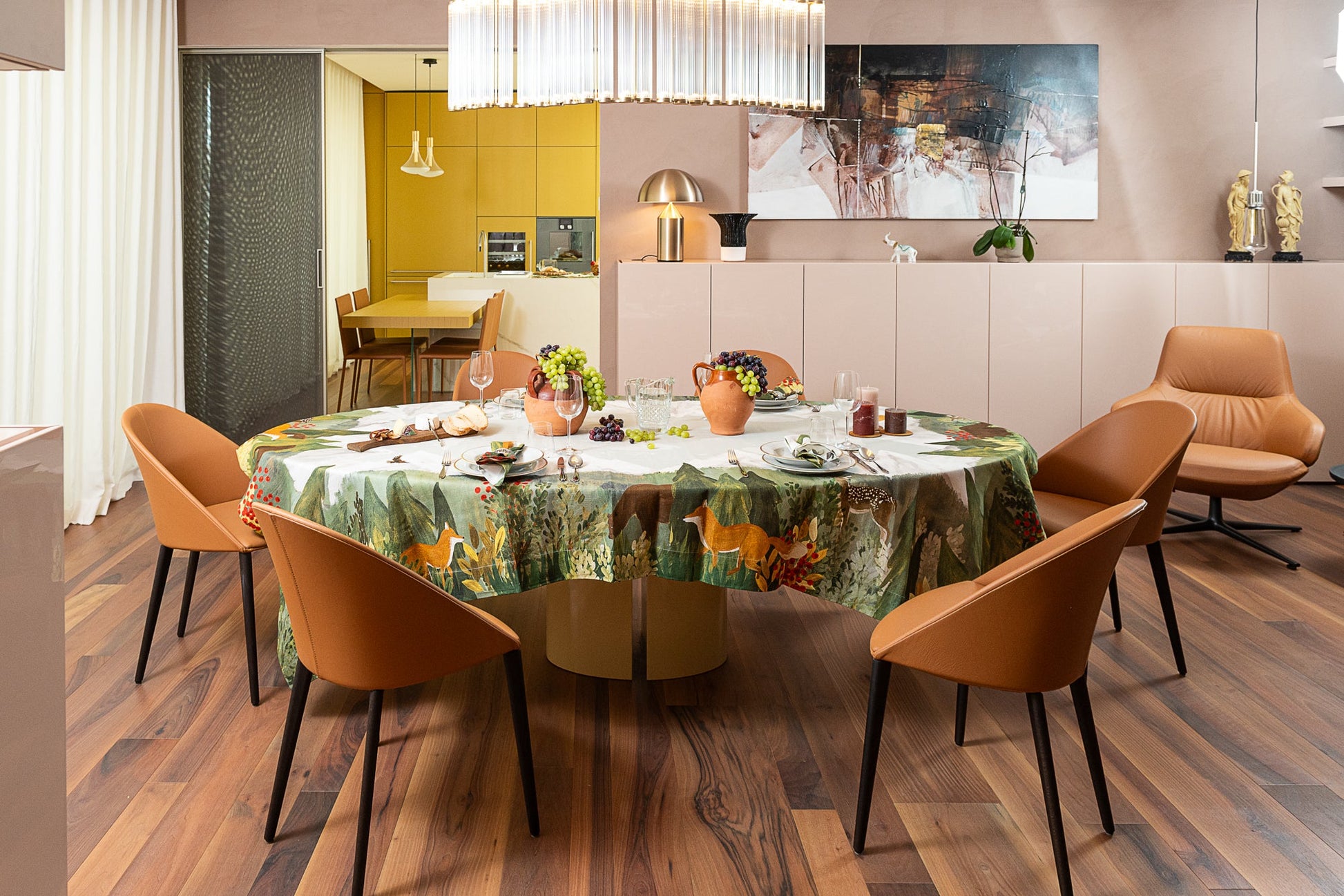 Linen Tablecloth «Reinard», 100% Made in Italy - The Napking