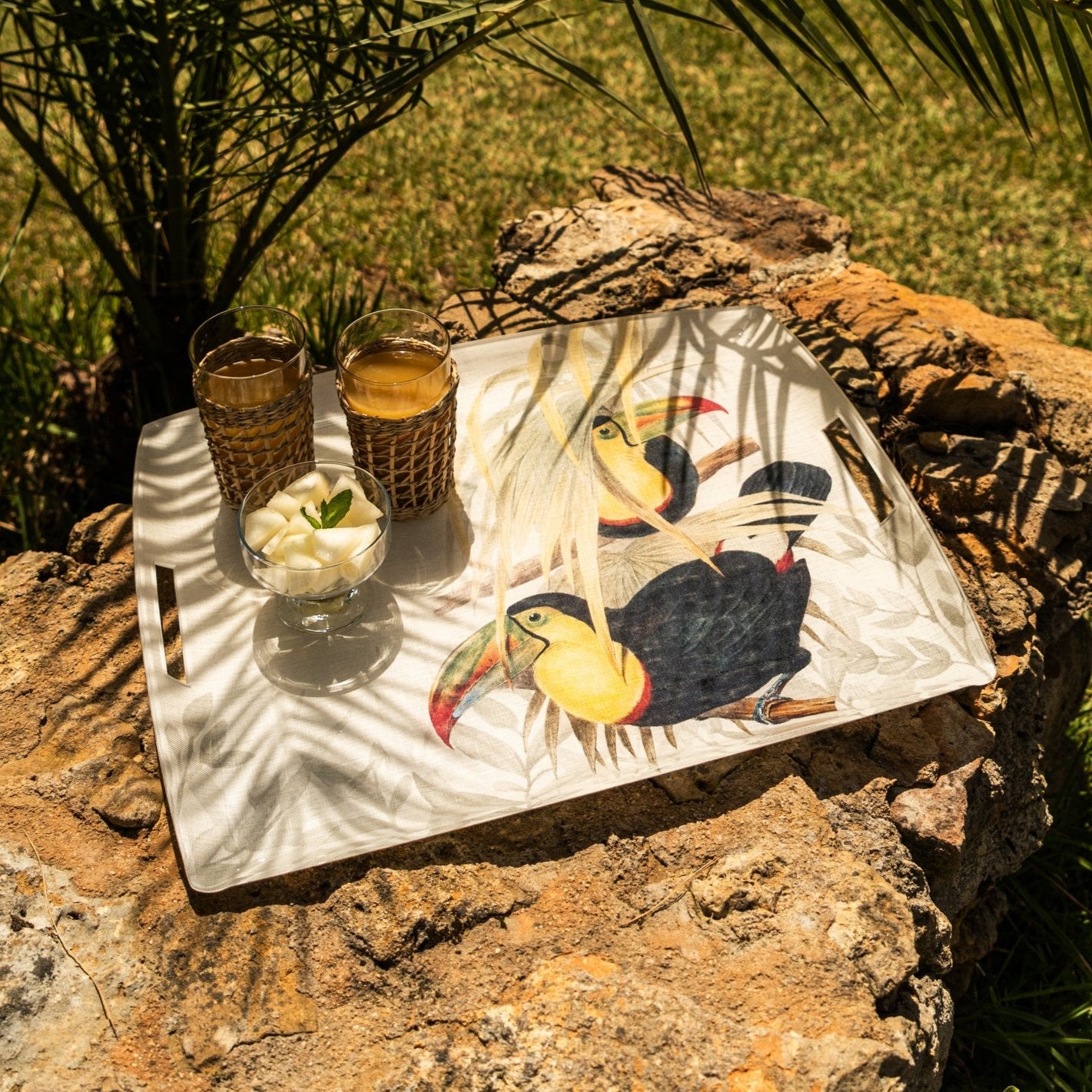 Tray «Toucans», 100% Made in Italy