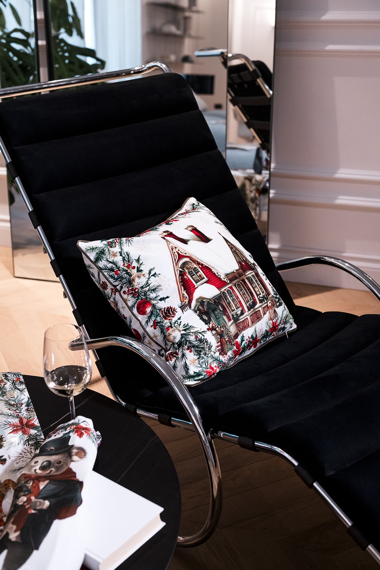 Cushion «Xmas Village», 100% Made in Italy - The Napking