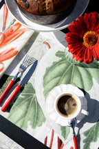 Set aus 4 Tischsets «Poinsetta» Leinen 100% Made in Italy - The Napking