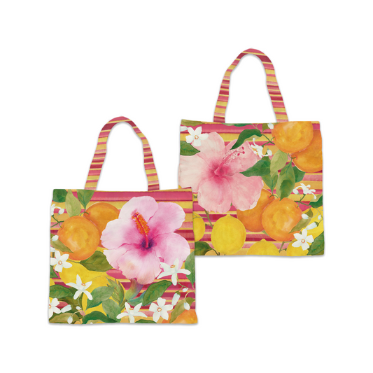 Cotton Shopper bag «Ibiscus», 100% Made in Italy
