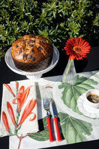 Set aus 4 Tischsets «Poinsetta» Leinen 100% Made in Italy - The Napking