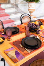 Set of 4 Placemats Bubbles Cotton Satin 100% Made in Italy - The Napking