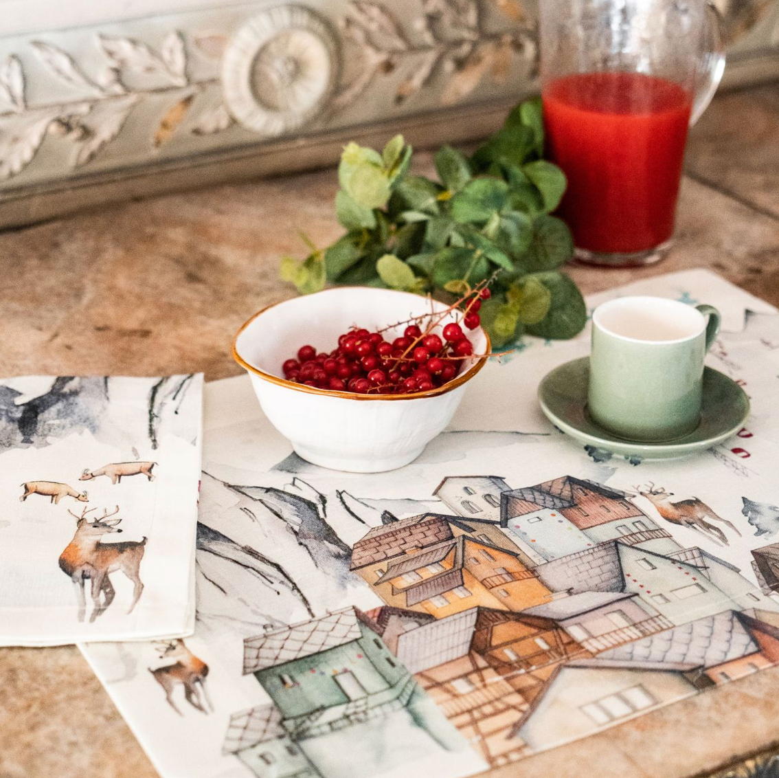 Set of 4 Placemats Alpina Linen 100% Made in Italy - The Napking