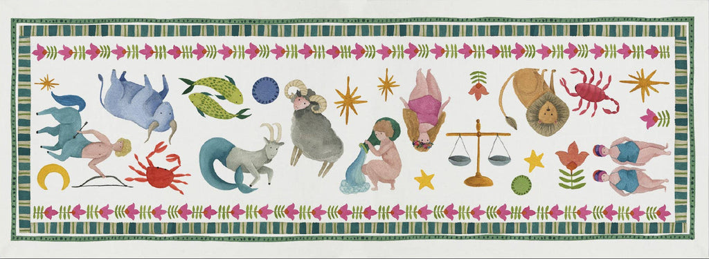 Cotton Satin Runner «Zodiac» 100% Made in Italy - The Napking