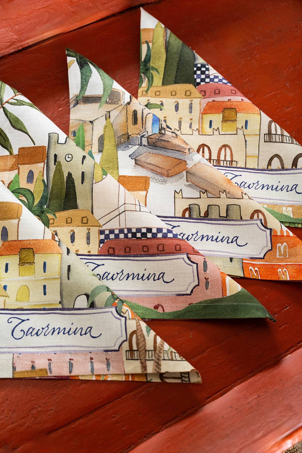 Set Of 4 Servilletas «Taormina» 100% Made in Italy - The Napking