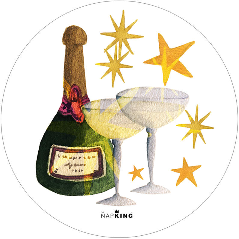 Set aus 2 Untersetzern «Xmas Party» aus Holz und Kork - 100% Made in Italy - The Napking