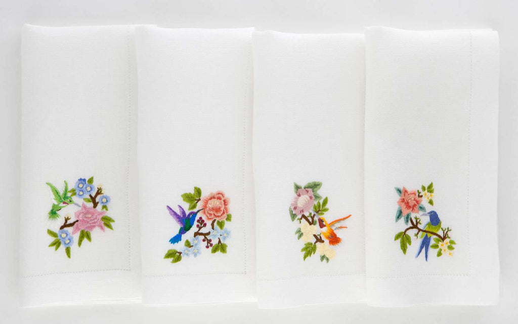 Set of 4 Napkins «Colibri» 100% Made in Italy - The Napking