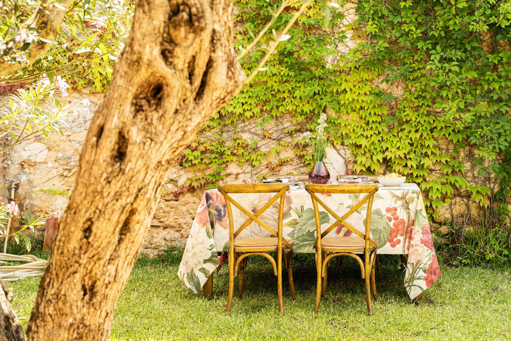 Linen Tablecloth «Garden Eden» 100% Made in Italy