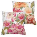 Cushion «Peony», 100% Made in Italy - The Napking
