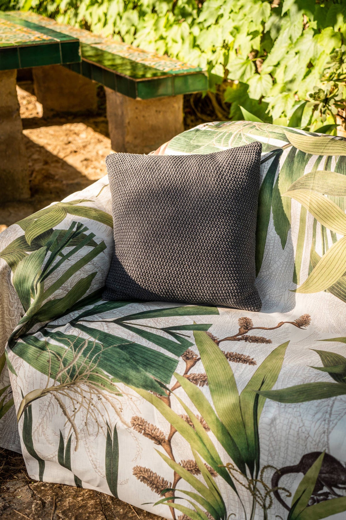Mezzero Palmier Sofa Bed Cover, 100% made in Italy - The Napking