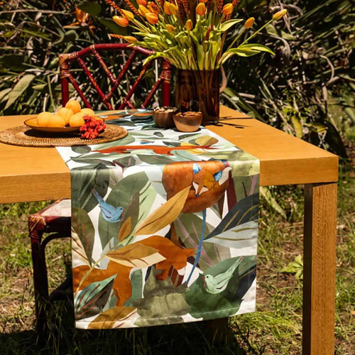 Chemin de table en satin de coton «Titou» 100% Made in Italy | The Napking