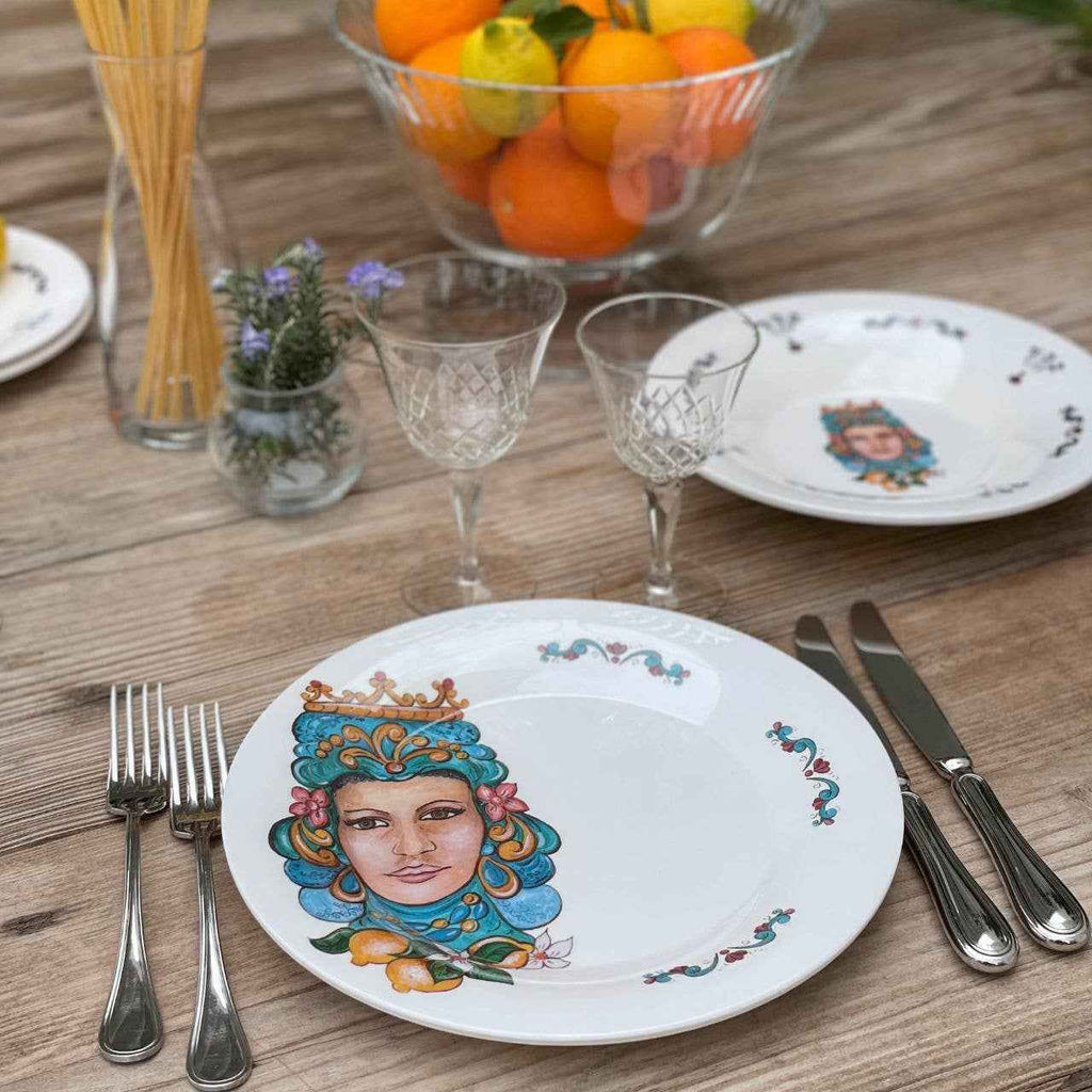Set 3+3 Plates «Teste Di Moro» 100% Made in Italy
