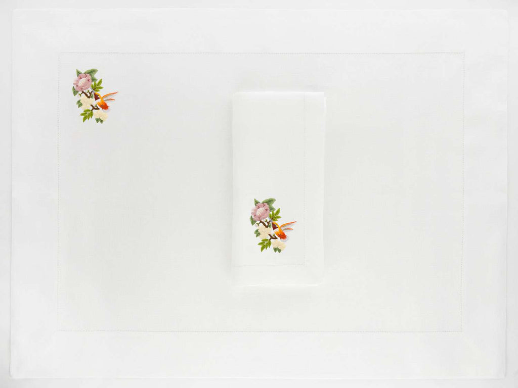 Set of 4 Napkins «Colibri» 100% Made in Italy - The Napking