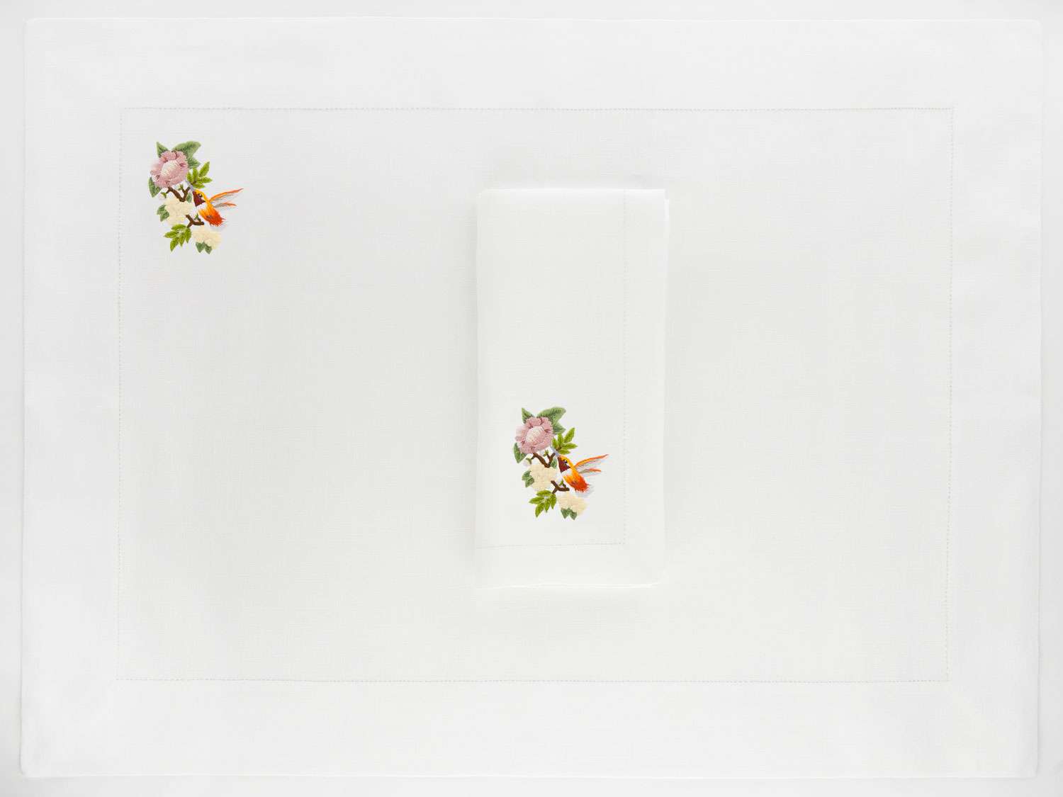 Set of 4 Napkins «Colibri» 100% Made in Italy - The Napking