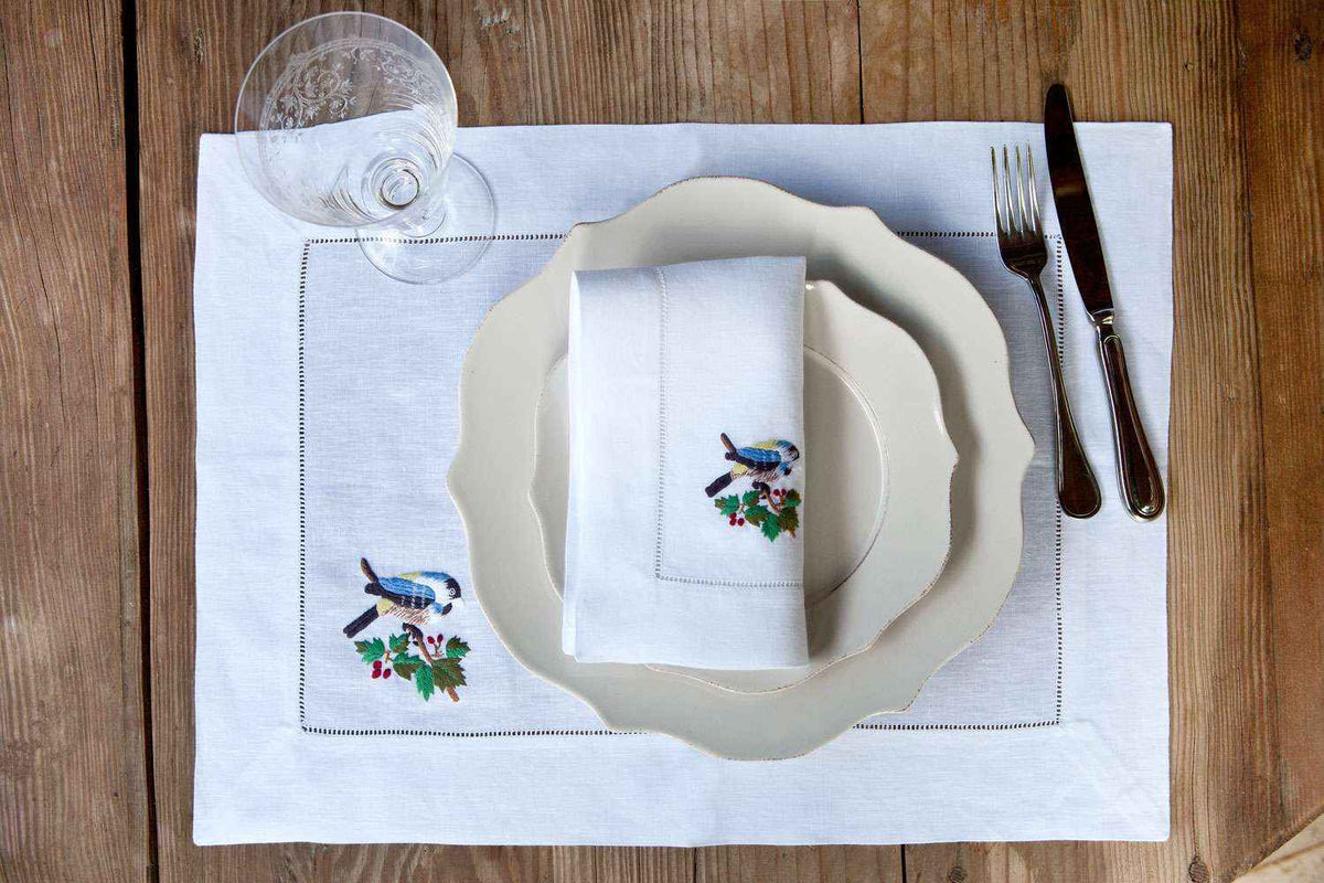 Placemats Set Uccelli 100% Made in Italy - The Napking
