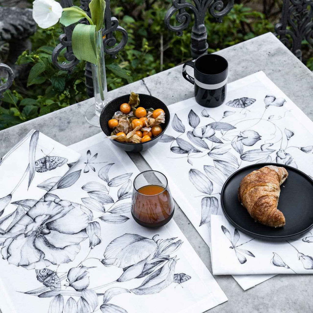 Set of 4 Placemats «Miranda» Cotton Satin 100% Made in Italy