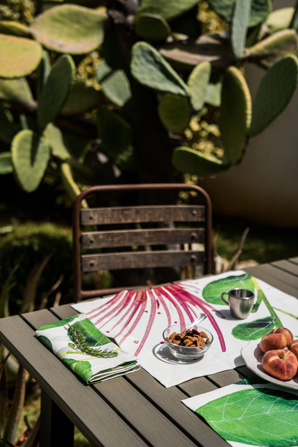 Set of 4 Placemats «Capperi» Linen 100% Made in Italy - The Napking