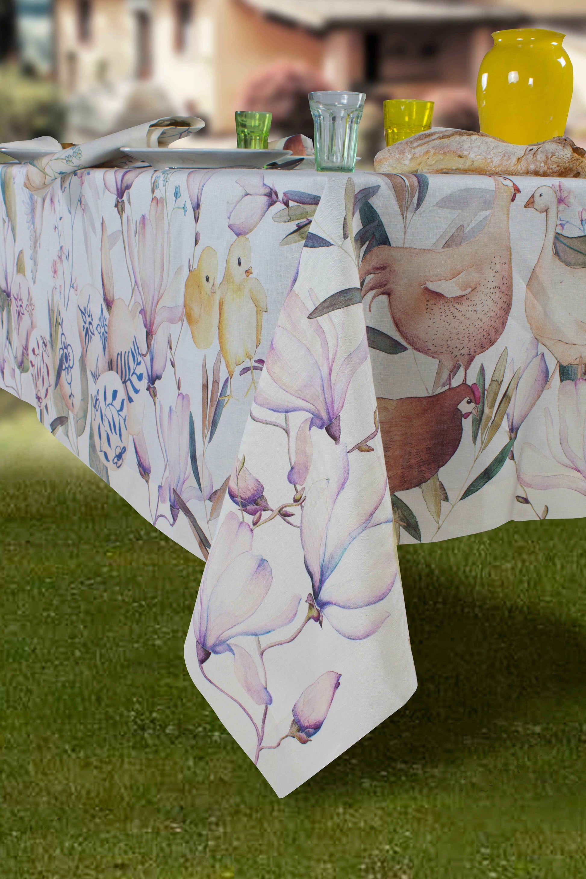 Linen Tablecloths Pasqua 100% Made in Italy - The Napking