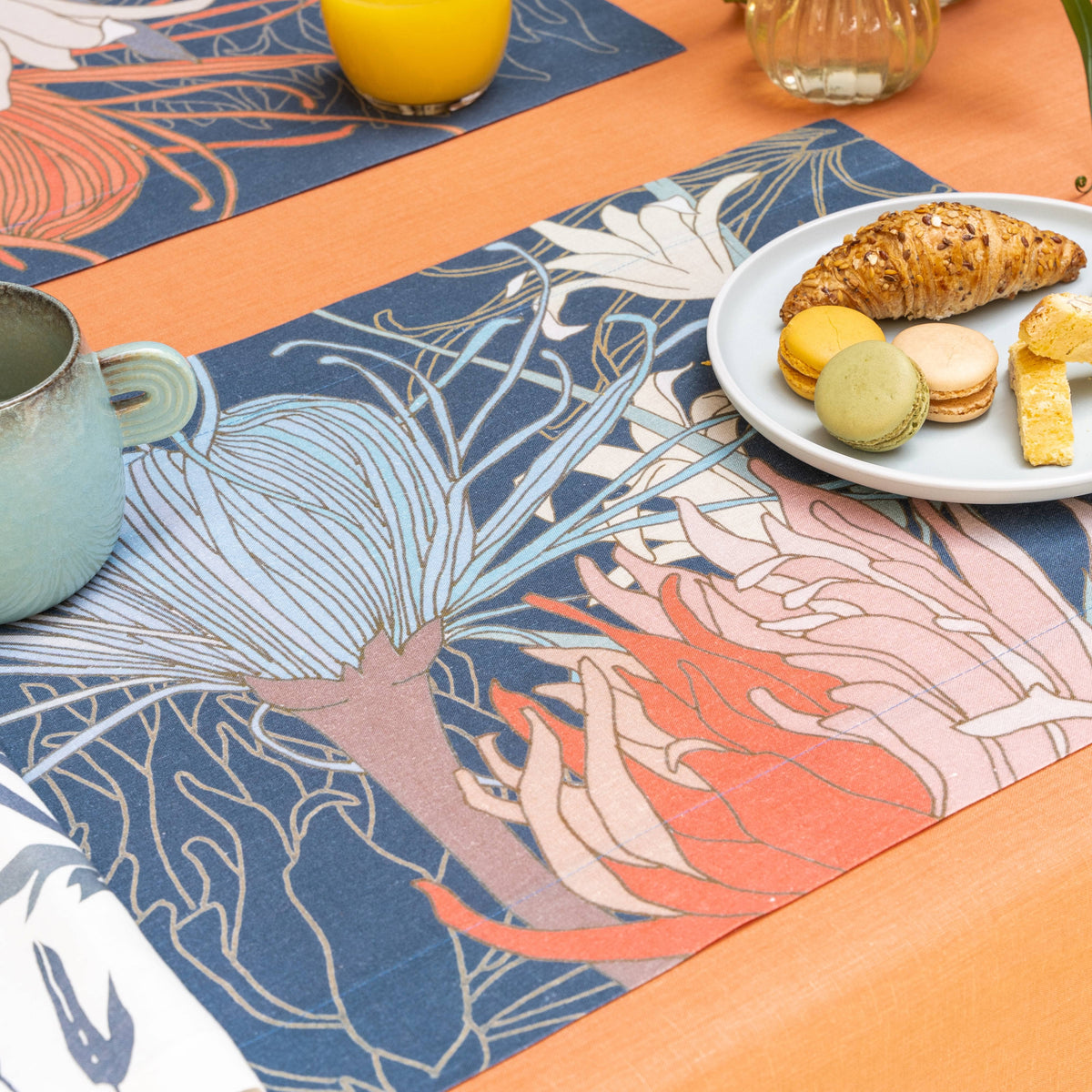 Set de 4 Manteles individuales lino premium «Akiko» 100% Made in Italy - The Napking