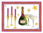 Set of 2 rectangular hardboard manteles individuales «Xmas Party», 100% Made in Italy - The Napking