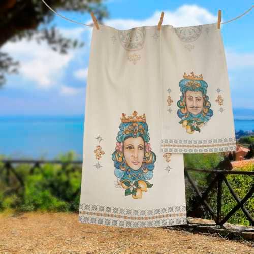 Set de serviettes de bain «Teste Di Moro» 100% Made in Italy | The Napking