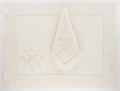 Darlington Set de 2 bordado a mano Manteles individuales y 2 Servilletas 100% lino