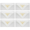 Pois Set aus 6 handbestickt Servietten 40x40 cm
