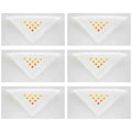 Pois Set of 6 Hand-Embroidered Napkins 40x40 cm