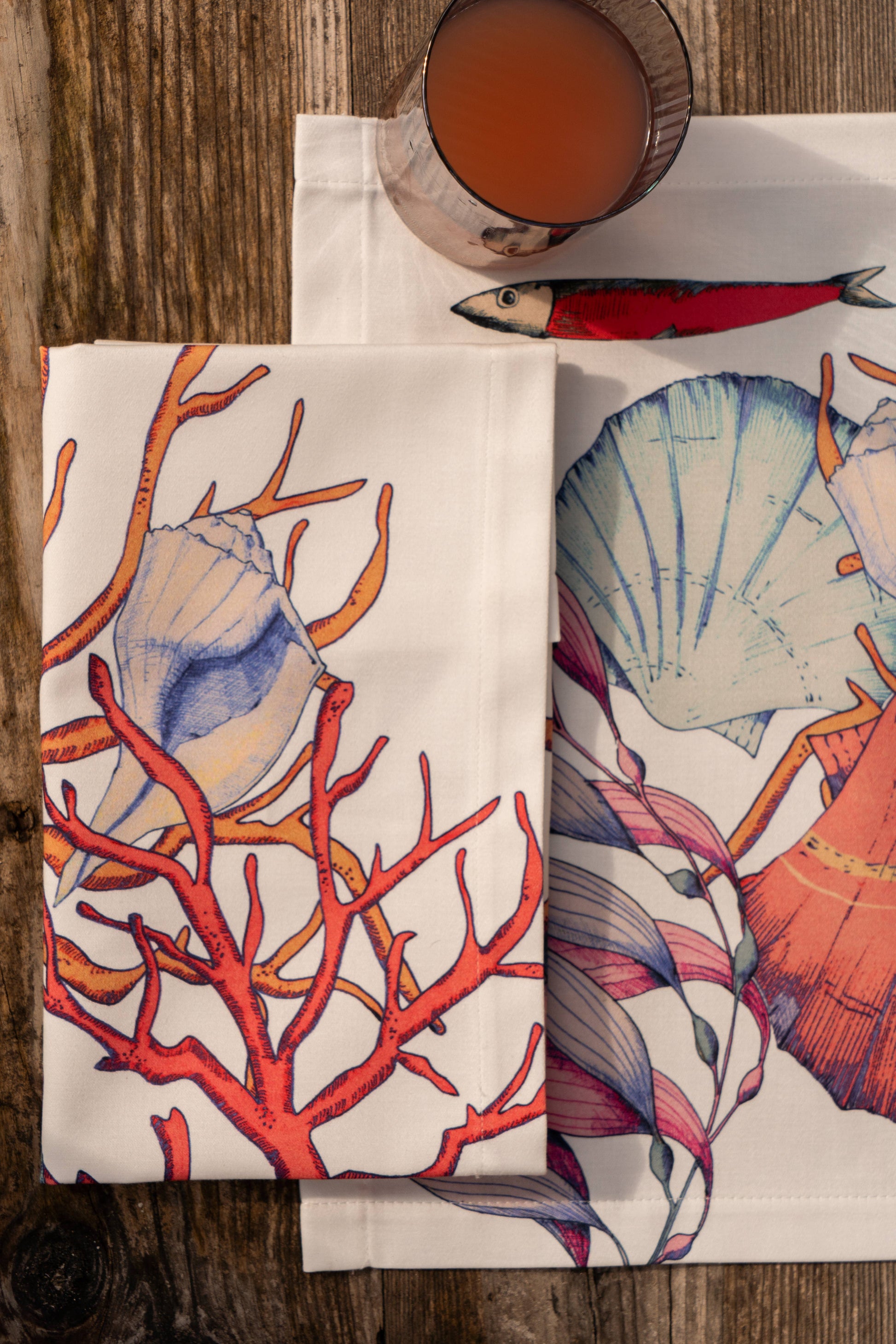 Set of 4 Napkins Satin «Salina» 100% Made in Italy - The Napking