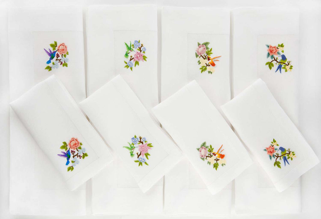 Set of 4 Napkins «Colibri» 100% Made in Italy - The Napking