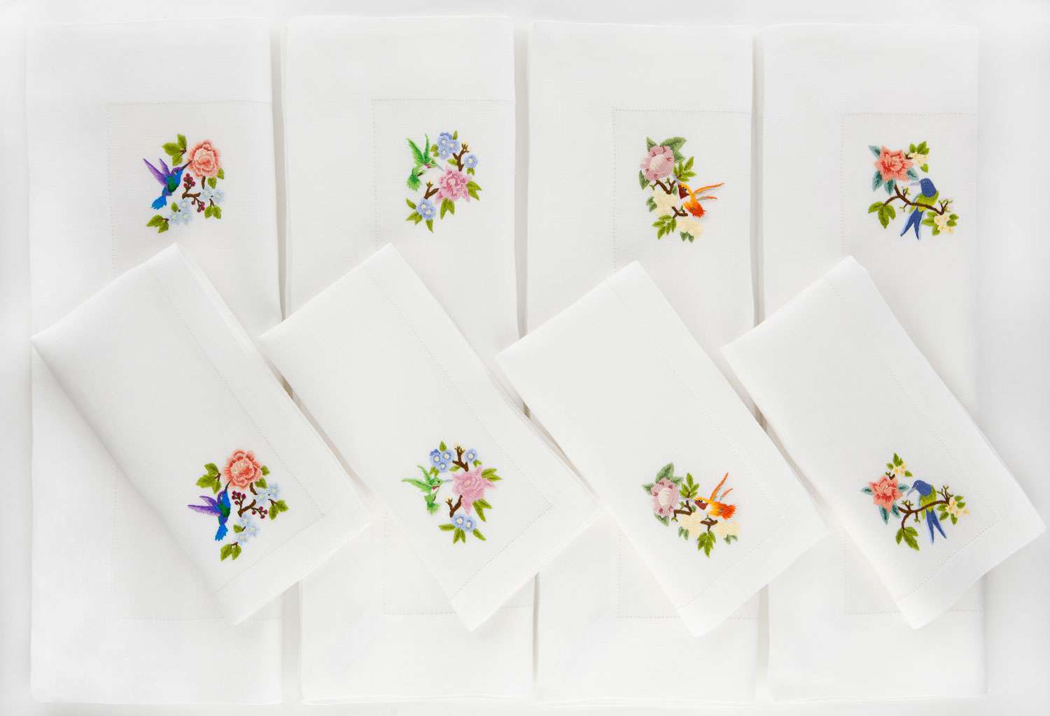 Set of 4 Napkins «Colibri» 100% Made in Italy - The Napking
